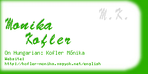 monika kofler business card